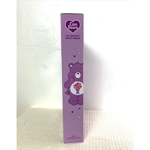 Care Bears Led Handheld Makeup Mirror Share Bear Purple White Vanity - Picture 4 of 9